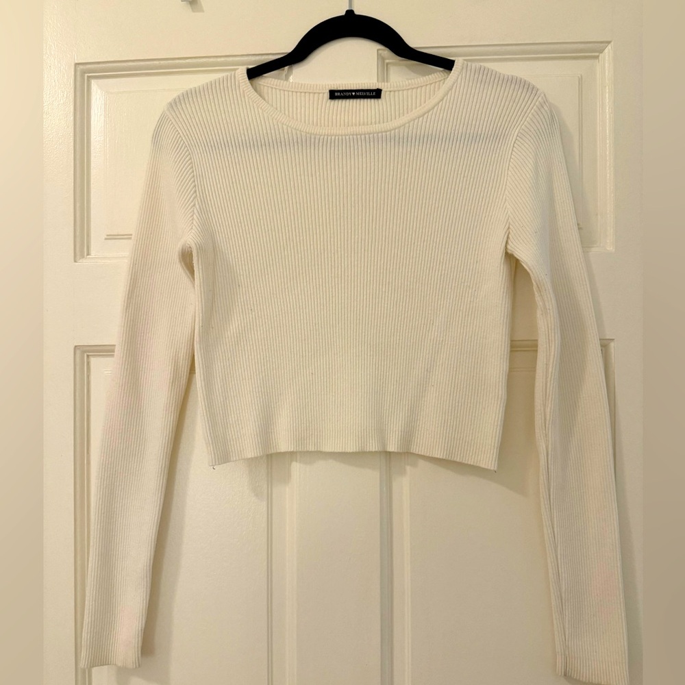 Brandy crop sweater top